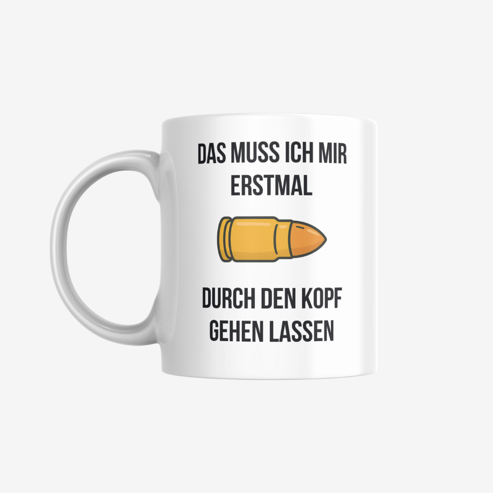 Nachdenken Tasse – sarkastische Kaffeetasse als Geschenk