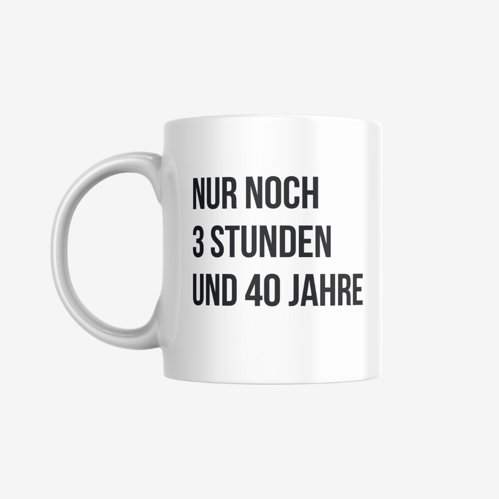 Bald-Feierabend Tasse – sarkastische Kaffeetasse als Geschenk